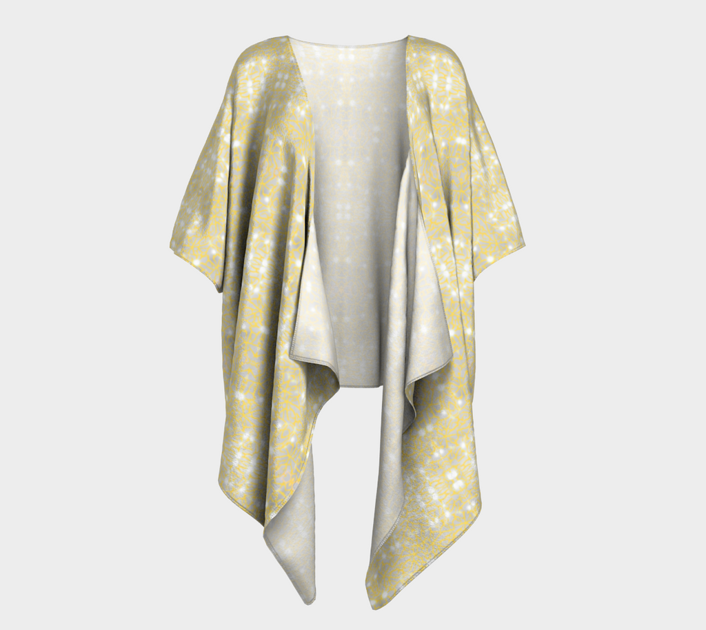 Gold Lace Drape Kimono
