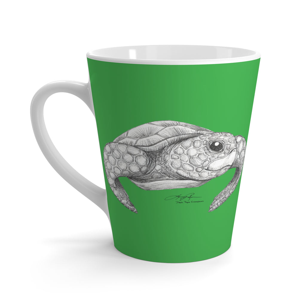 Happy Honu Latte Mug: Bright Green