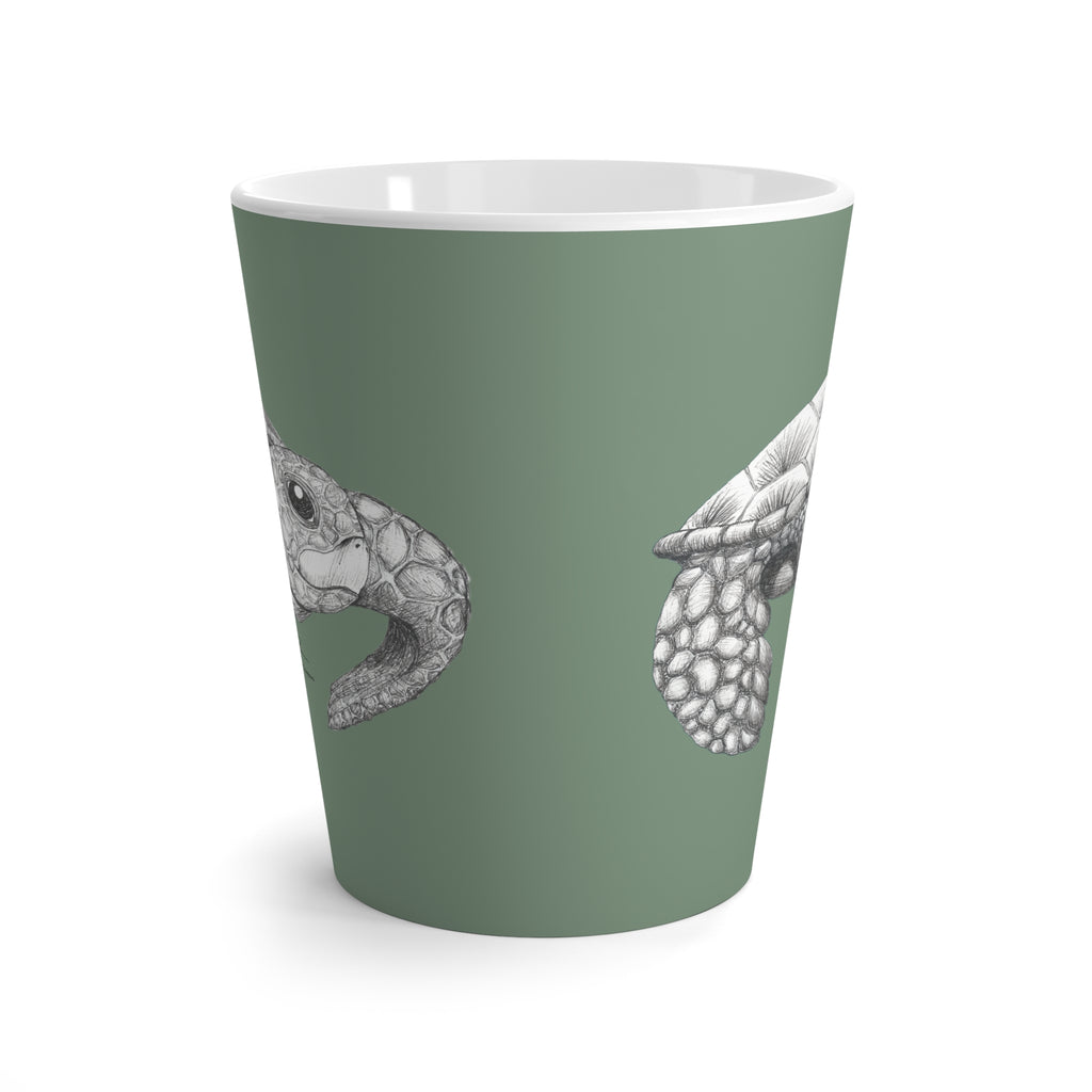 Happy Honu Latte Mug: Sage Green