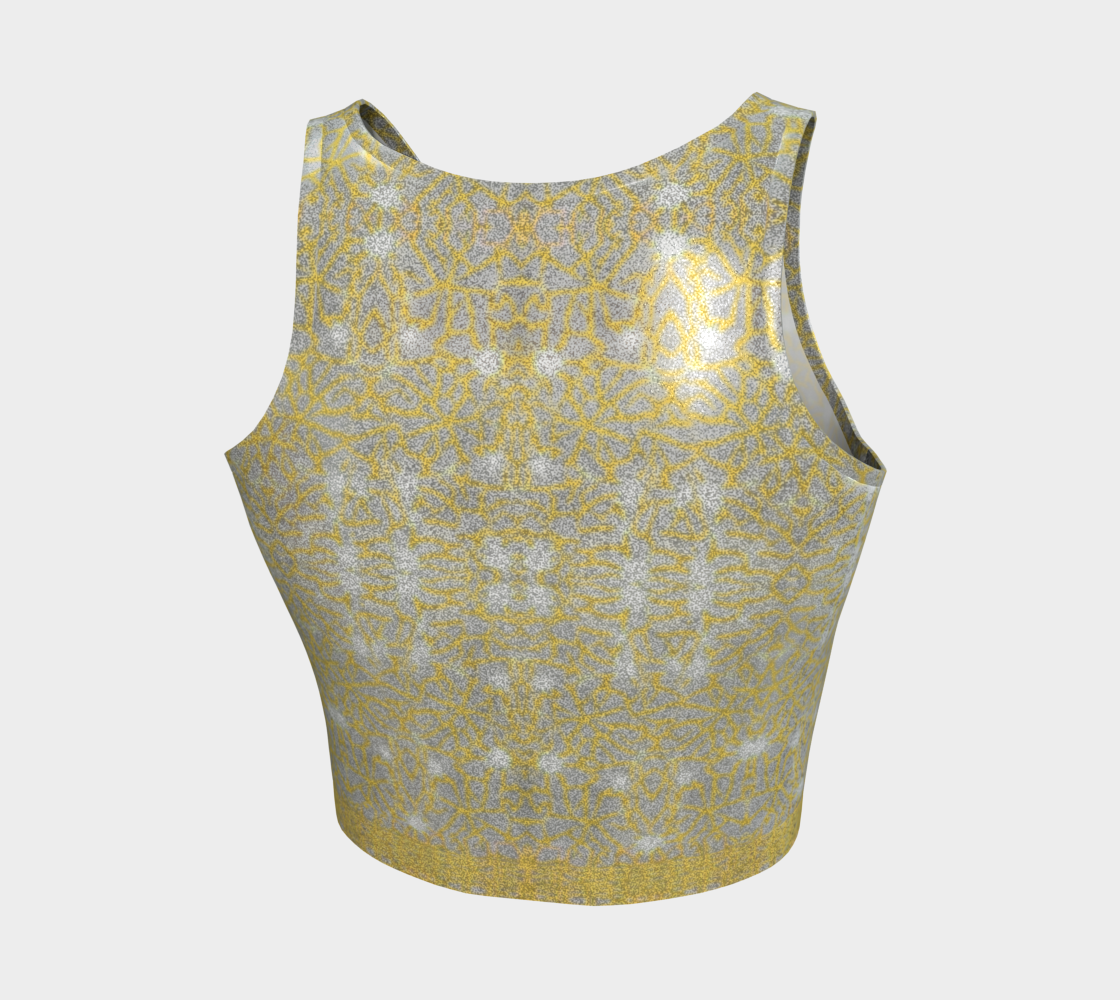 Metallic Gold Lace Crop Top