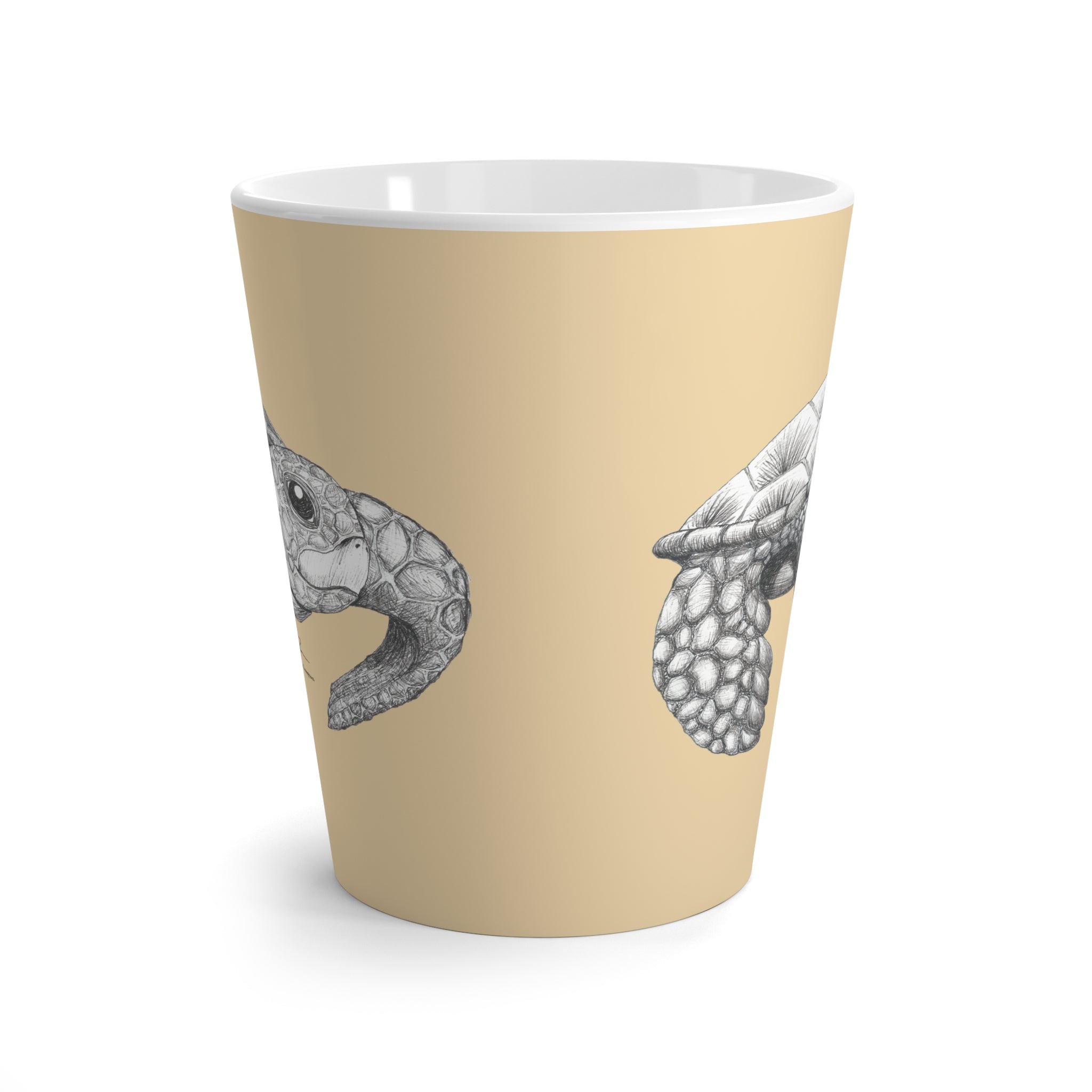 Happy Honu Latte Mug: Sandy Beige