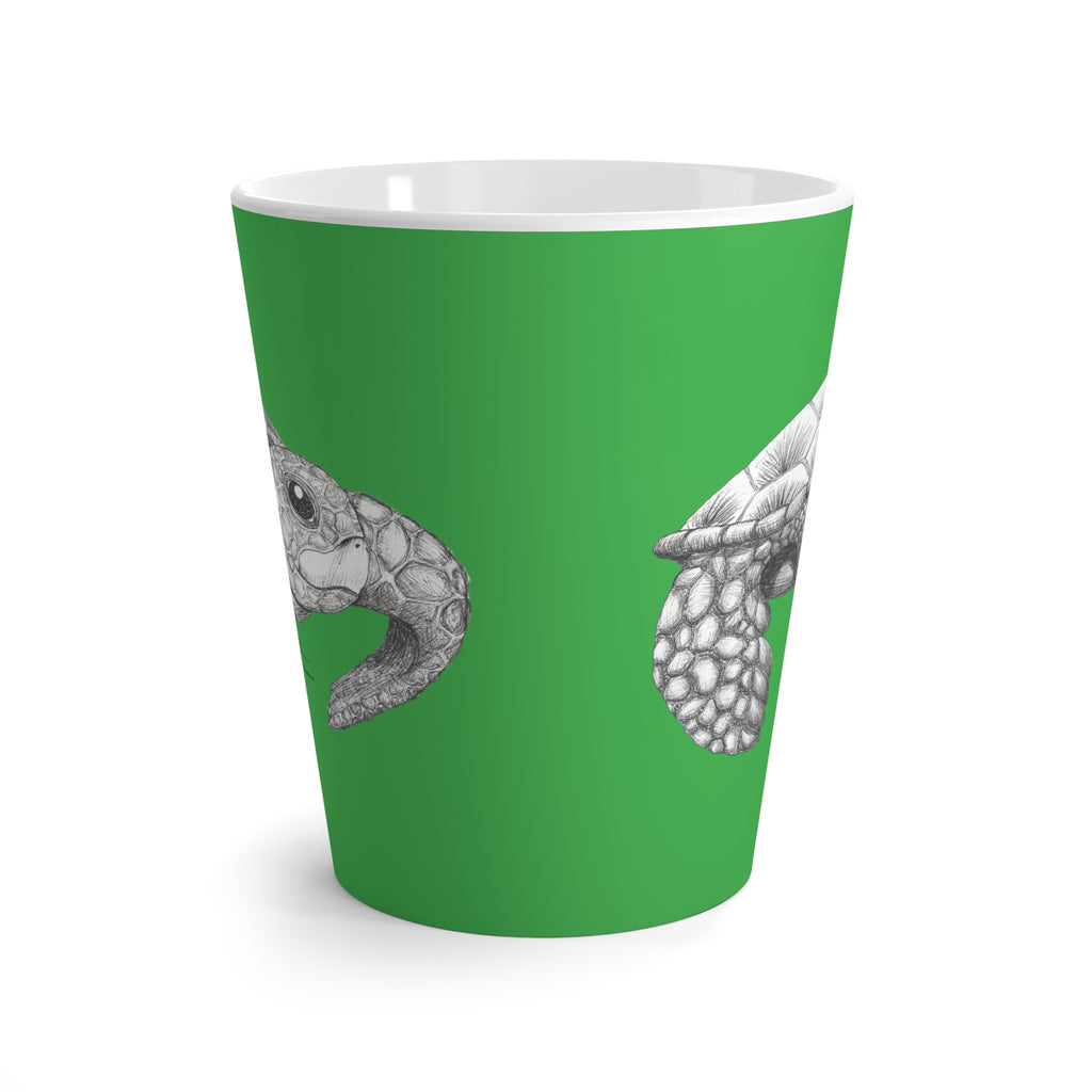 Happy Honu Latte Mug: Bright Green