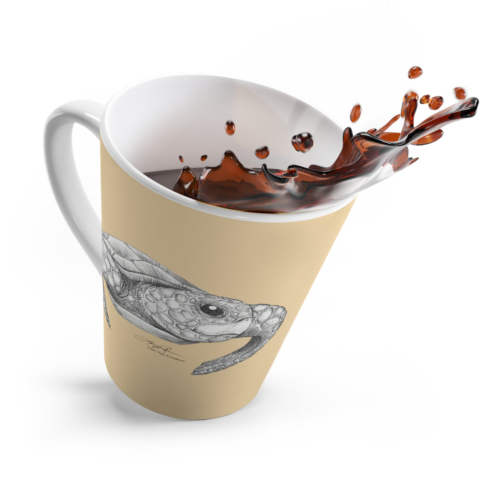 Happy Honu Latte Mug: Sandy Beige