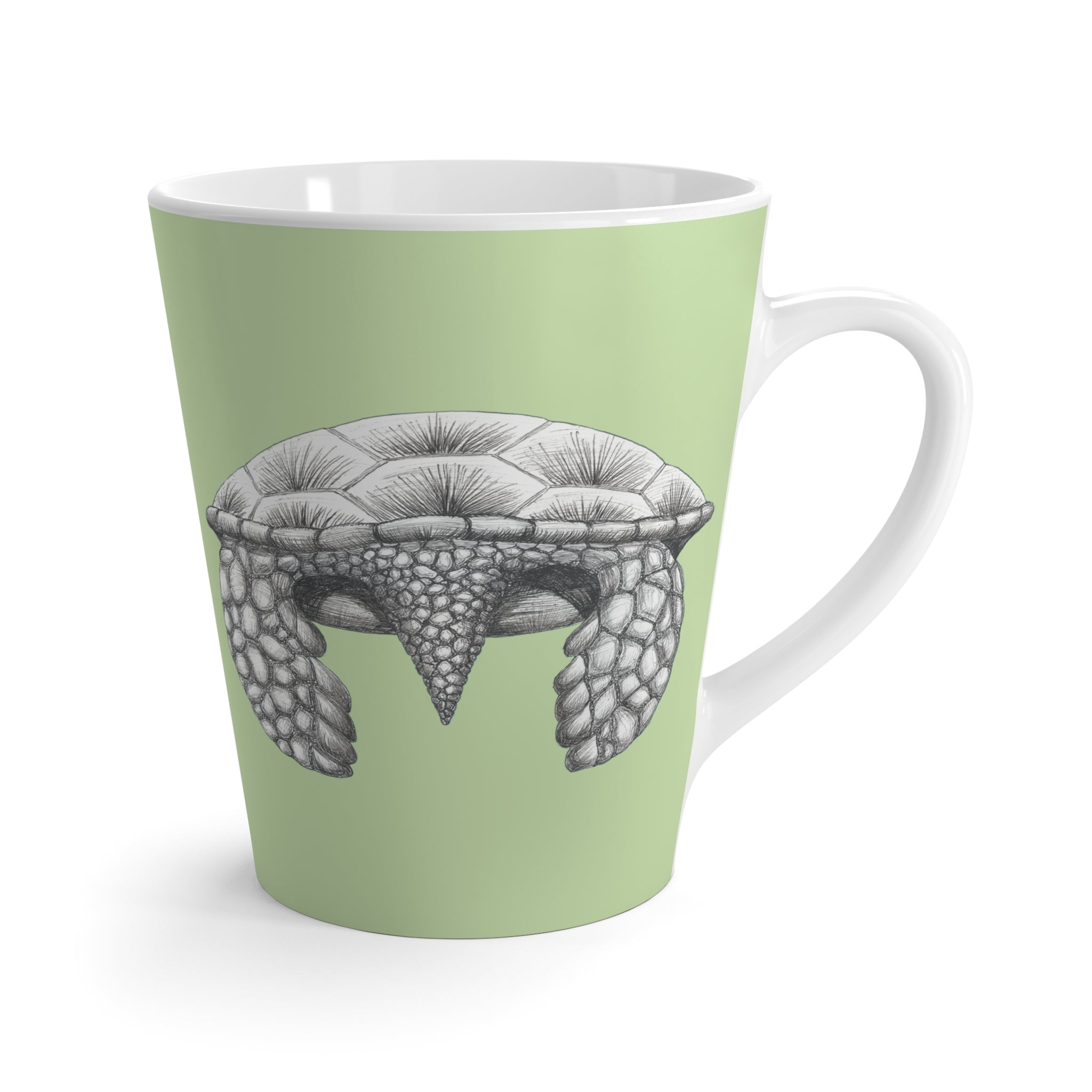 Happy Honu Latte Mug: Sea Foam Green