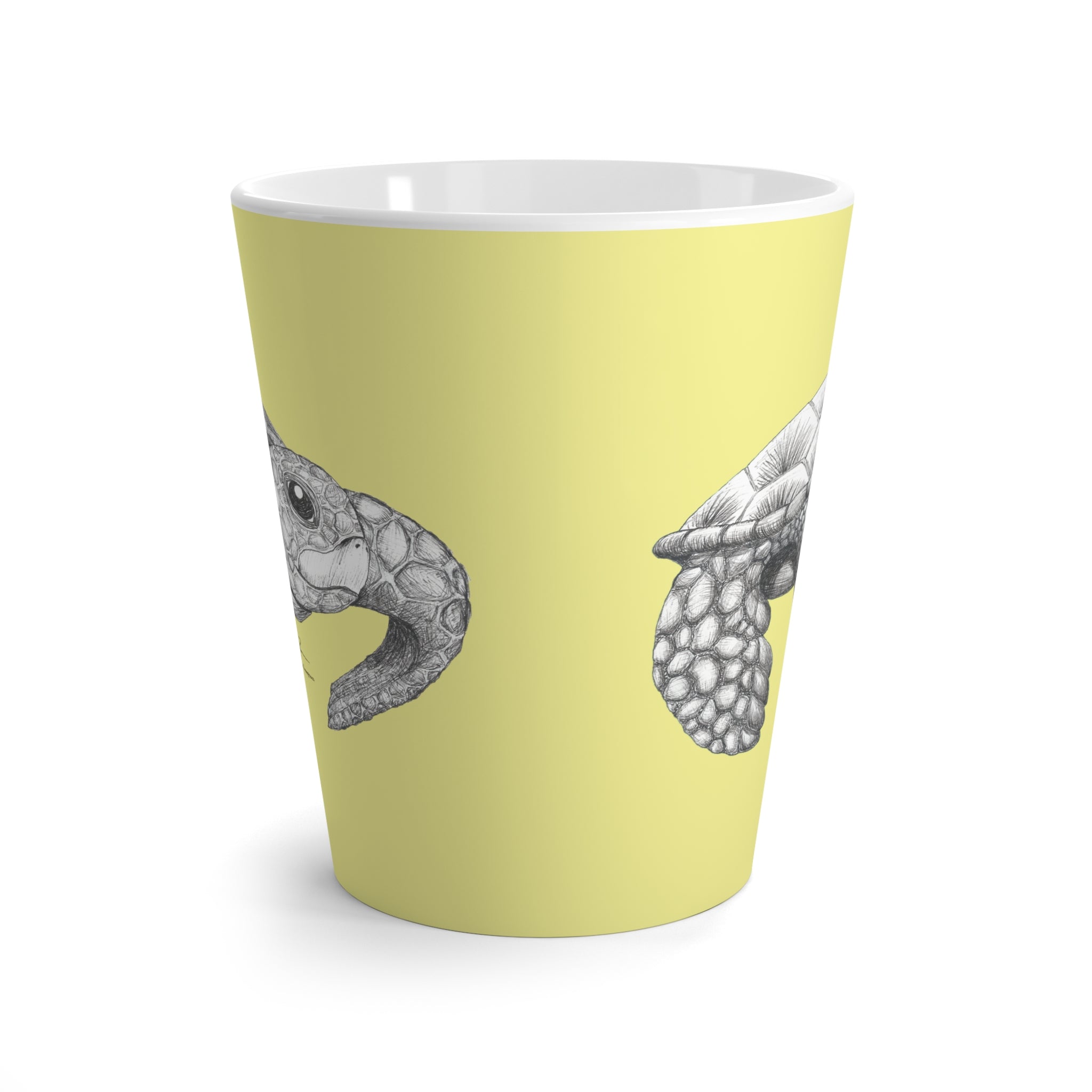 Happy Honu Latte Mug:  Sunny Yellow