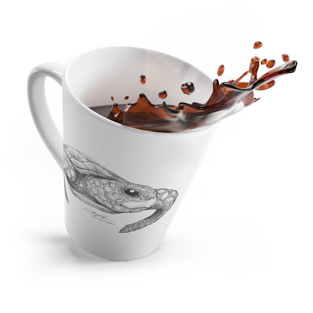 Happy Honu Latte Mug: White