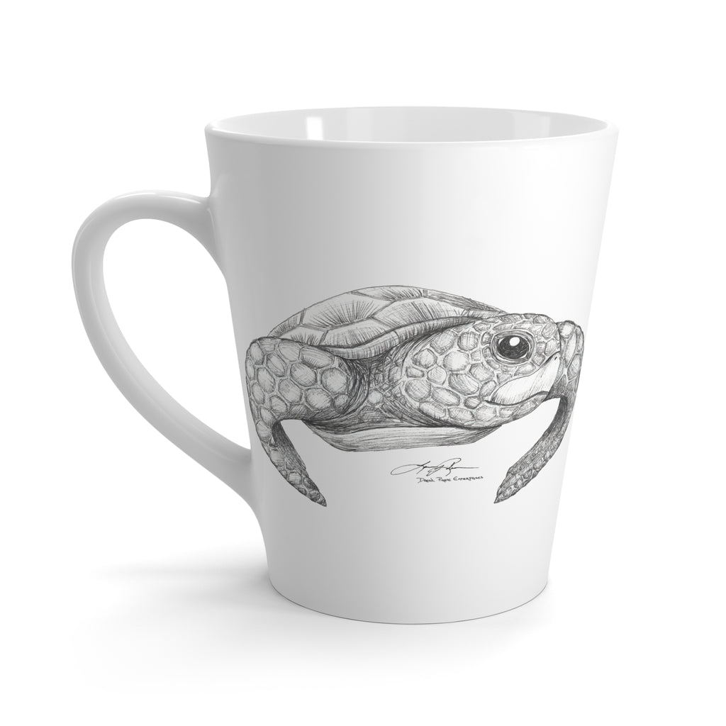 Happy Honu Latte Mug: White