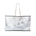 Two-Step Kona Dive Site Map Print: Black and White: Weekender Bag