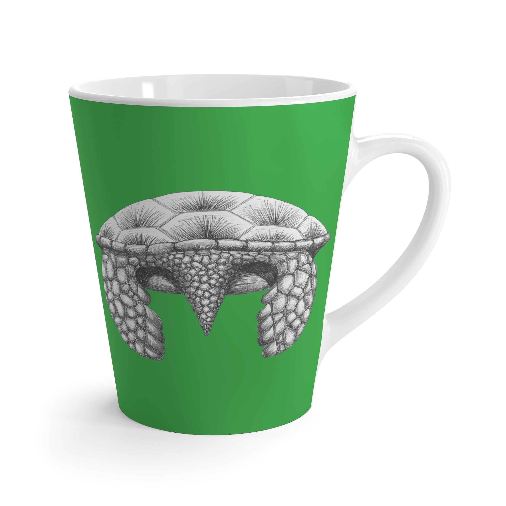 Happy Honu Latte Mug: Bright Green