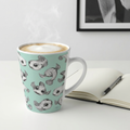 Aloha Puffers Latte Mug: Turquoise Waters