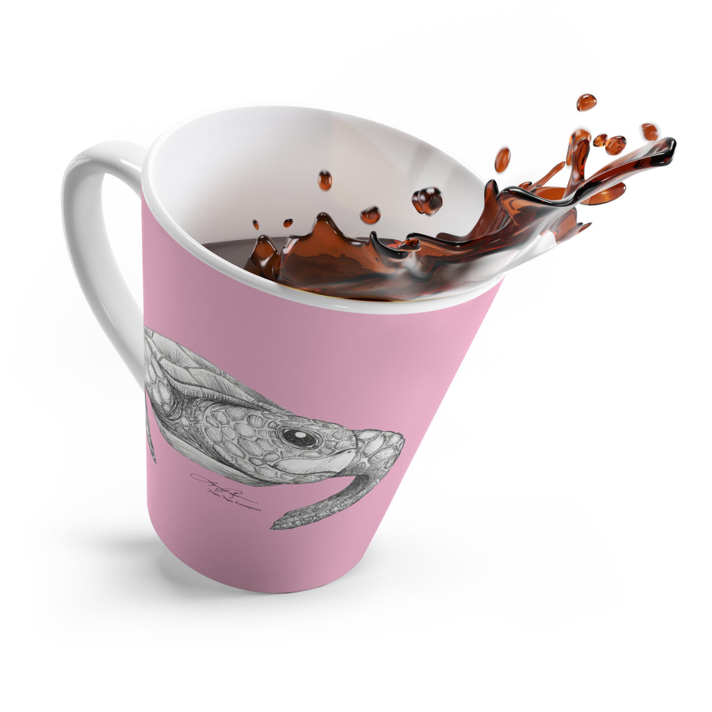Happy Honu Latte Mug: Baby Pink