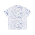 Two-Step Kona Dive Site Map Print: Blue and White