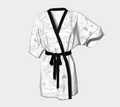 2-Step Dive Map Kimono Short Robe in B/W