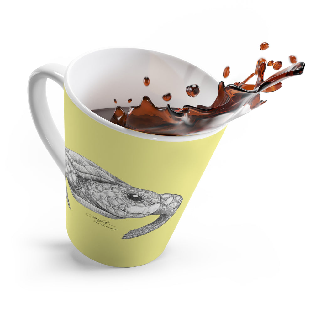 Happy Honu Latte Mug:  Sunny Yellow