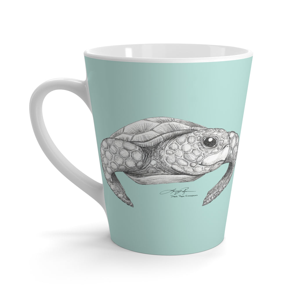 Happy Honu Latte Mug: Turquoise Waters