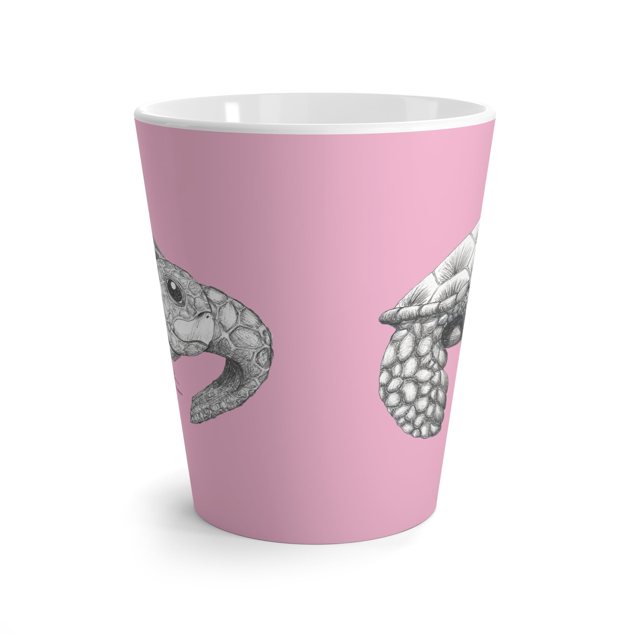 Happy Honu Latte Mug: Baby Pink