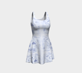 2-Step Dive Map Flare Dress in Blue