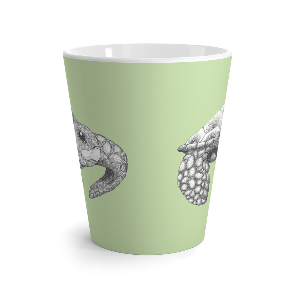 Happy Honu Latte Mug: Sea Foam Green