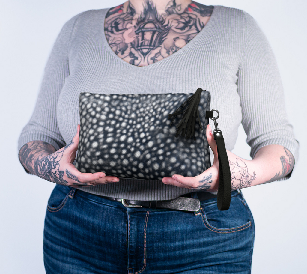 Vegan Leather Whale Shark Makeup Bag