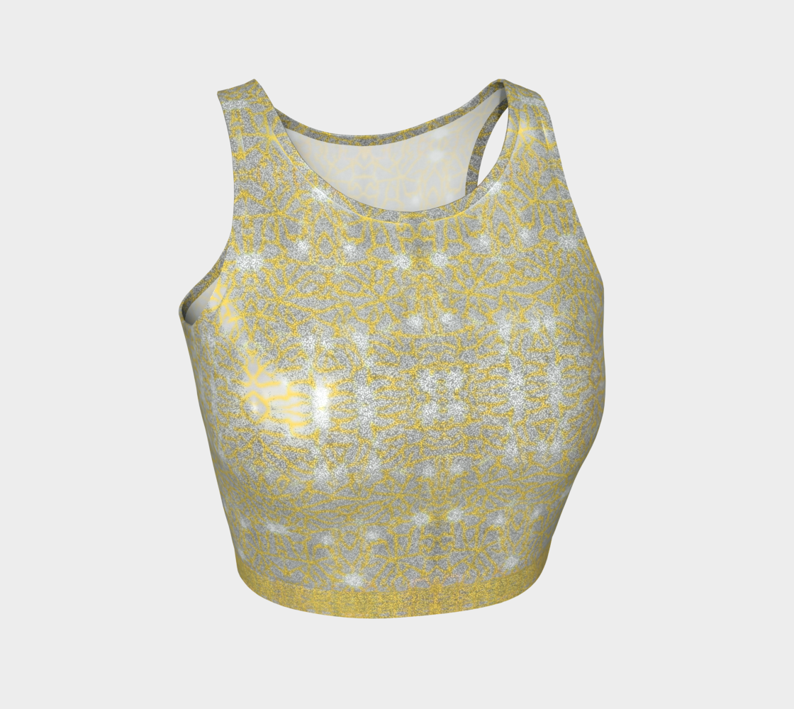 Metallic Gold Lace Crop Top