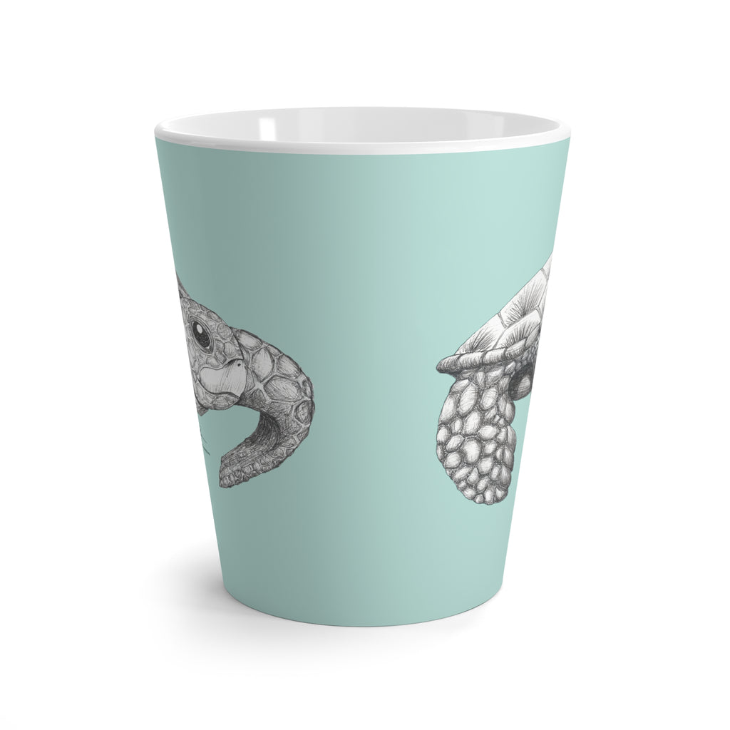 Happy Honu Latte Mug: Turquoise Waters