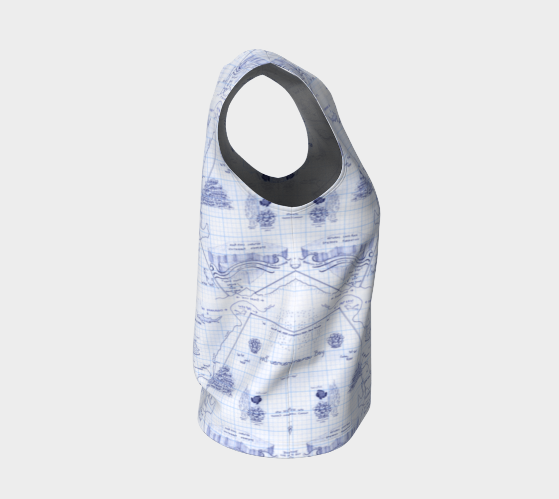 2-Step Dive Map Relaxed Tank Top in Blue