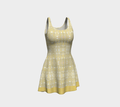 Gold Lace Flare Dress
