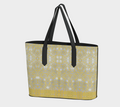 Vegan Leather Gold Lace Tote