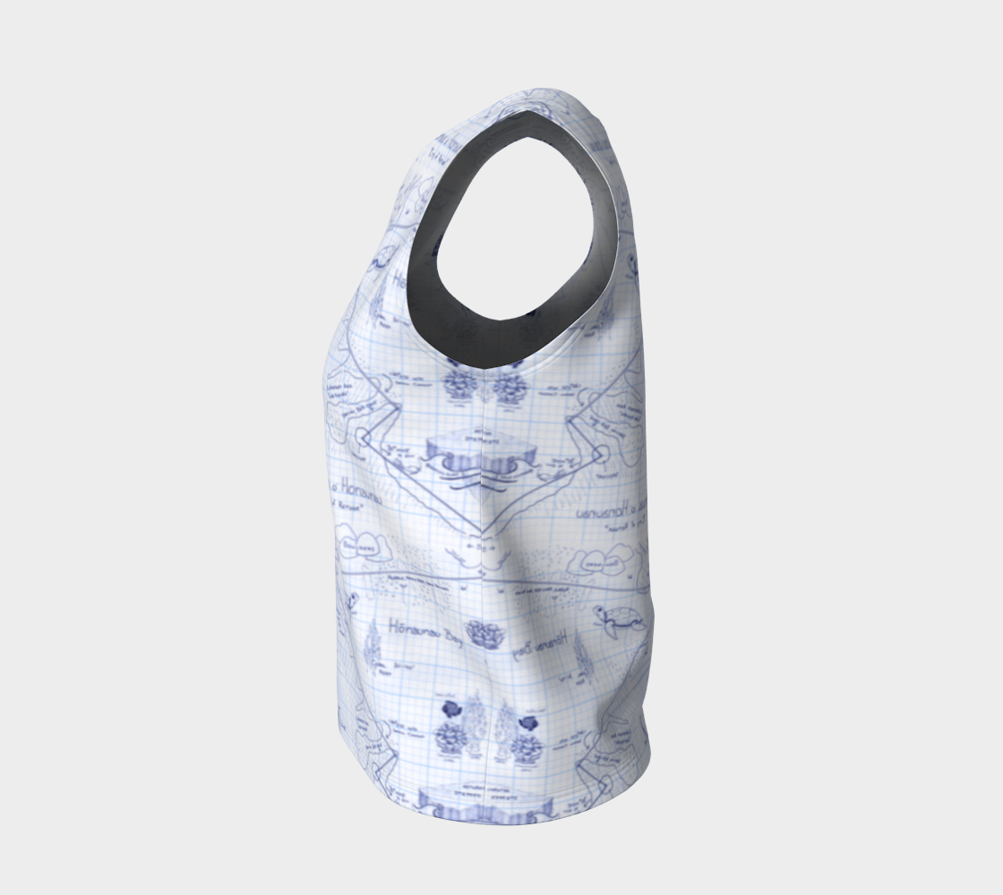 2-Step Dive Map Relaxed Tank Top in Blue